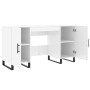 Escritorio madera contrachapada blanco brillante 140x50x75 cm de , Escritorios - Ref: Foro24-829574, Precio: 146,45 €, Descue...