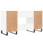 Escritorio madera contrachapada blanco brillante 140x50x75 cm de , Escritorios - Ref: Foro24-829574, Precio: 146,45 €, Descue...