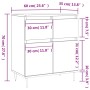 Aparador de madera contrachapada gris hormigón 60x35x70 cm de , Aparadores - Ref: Foro24-831112, Precio: 65,91 €, Descuento: %