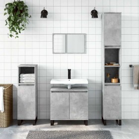 Armario de baño madera de ingeniería gris hormigón 58x33x60 cm de , Muebles de baño - Ref: Foro24-831592, Precio: 67,22 €, De...