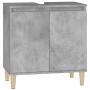 Armario de lavabo madera contrachapada gris hormigón 58x33x60cm de , Tocadores de baño - Ref: Foro24-821256, Precio: 53,95 €,...