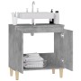 Armario de lavabo madera contrachapada gris hormigón 58x33x60cm de , Tocadores de baño - Ref: Foro24-821256, Precio: 53,95 €,...