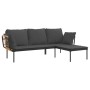 Set muebles jardín 3 pzas y cojines gris oscuro ratán sintético by , Garden sets - Ref: Foro24-364109, Price: 274,71 €, Disco...