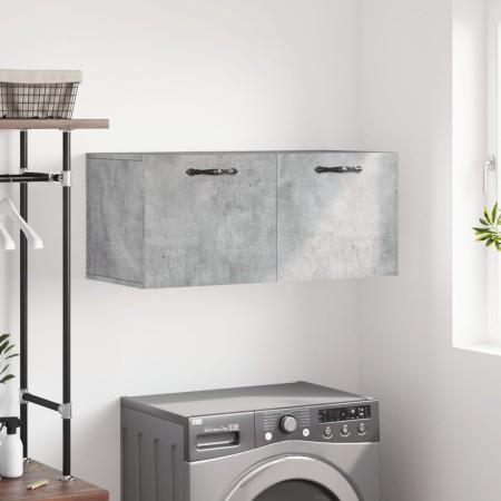 Armario de pared madera ingeniería gris hormigón 80x36,5x35 cm by , Lockers and storage cabinets - Ref: Foro24-830072, Price:...