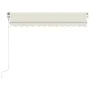 Automatic awning with LED and wind sensor cream 350x250 cm by vidaXL, Awnings - Ref: Foro24-3068892, Price: 486,03 €, Discoun...
