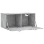 Armario de pared madera ingeniería gris hormigón 80x36,5x35 cm by , Lockers and storage cabinets - Ref: Foro24-830072, Price:...