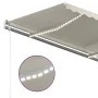 Automatic awning with LED and wind sensor cream 350x250 cm by vidaXL, Awnings - Ref: Foro24-3068892, Price: 486,03 €, Discoun...