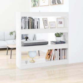 Estantería/divisor de espacios blanco brillante 100x30x103 cm de , Librerías y estanterías - Ref: Foro24-811751, Precio: 86,4...
