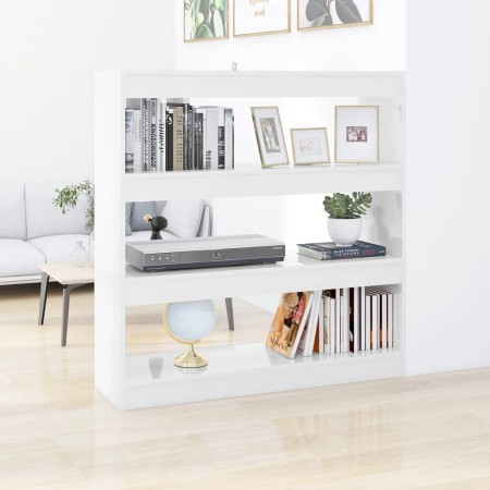 Estantería/divisor de espacios blanco brillante 100x30x103 cm von , Bücherregale und Regale - Ref: Foro24-811751, Preis: 86,4...