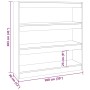 Estantería/divisor de espacios blanco brillante 100x30x103 cm von , Bücherregale und Regale - Ref: Foro24-811751, Preis: 86,4...