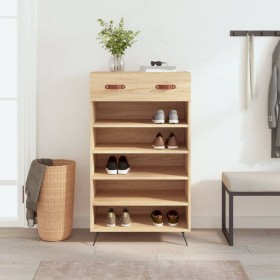Zapatero madera de ingeniería roble Sonoma 60x35x105 cm de , Armarios y almacenamiento - Ref: Foro24-829583, Precio: 73,01 €,...