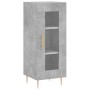 Aparador de madera contrachapada gris hormigón 34,5x34x90 cm