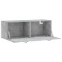 Armario de pared madera ingeniería gris hormigón 100x36,5x35 cm de , Taquillas y armarios de almacenamiento - Ref: Foro24-830...