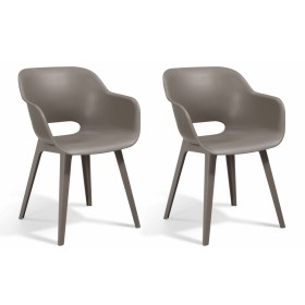 Keter Sillas de jardín Akola 2 unidades capuchino by , Garden chairs - Ref: Foro24-422805, Price: 159,54 €, Discount: %
