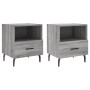 Mesitas noche 2 uds madera ingeniería gris Sonoma 40x35x47,5 cm by , Nightstands - Ref: Foro24-827481, Price: 60,80 €, Discou...