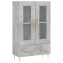 Aparador alto madera de ingeniería gris hormigón 69,5x31x115 cm by , Sideboards - Ref: Foro24-828288, Price: 86,95 €, Discoun...