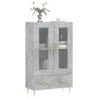 Aparador alto madera de ingeniería gris hormigón 69,5x31x115 cm by , Sideboards - Ref: Foro24-828288, Price: 86,95 €, Discoun...