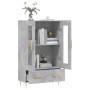 Aparador alto madera de ingeniería gris hormigón 69,5x31x115 cm by , Sideboards - Ref: Foro24-828288, Price: 86,95 €, Discoun...