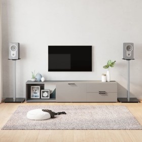 Soportes de altavoces 2 uds vidrio templado plata negro 1 pilar von , Lautsprecherständer - Ref: Foro24-51816, Preis: 76,92 €...