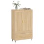 Aparador alto madera de ingeniería roble Sonoma 69,5x31x115 cm by , Sideboards - Ref: Foro24-830303, Price: 86,07 €, Discount: %