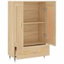 Aparador alto madera de ingeniería roble Sonoma 69,5x31x115 cm by , Sideboards - Ref: Foro24-830303, Price: 86,07 €, Discount: %