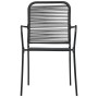 Set de comedor de jardín 9 pzas cuerda de algodón y acero negro von , Gartensets - Ref: Foro24-48571, Preis: 511,85 €, Rabatt: %