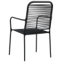 Set de comedor de jardín 9 pzas cuerda de algodón y acero negro von , Gartensets - Ref: Foro24-48571, Preis: 511,85 €, Rabatt: %