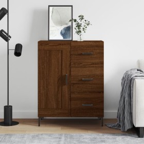 Aparador de madera de ingeniería marrón roble 69,5x34x90 cm de , Aparadores - Ref: Foro24-830267, Precio: 98,97 €, Descuento: %