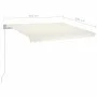 Toldo retráctil manual crema 350x250 cm de vidaXL, Toldos - Ref: Foro24-3068877, Precio: 447,74 €, Descuento: %