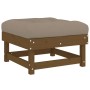Taburetes de jardín con cojines 2 uds madera pino marrón miel von , Modulare Sofas für den Außenbereich - Ref: Foro24-825467,...