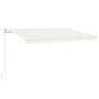 Automatic awning with LED and wind sensor cream 450x300 cm by vidaXL, Awnings - Ref: Foro24-3068932, Price: 601,02 €, Discoun...