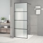 Mampara de ducha vidrio ESG esmerilado negro 80x195 cm von , Duschwände und Duschwände - Ref: Foro24-152130, Preis: 173,68 €,...