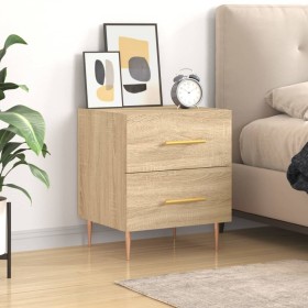 Mesita de noche madera de ingeniería roble Sonoma 40x35x47,5 cm de , Mesitas de noche - Ref: Foro24-827282, Precio: 54,16 €, ...