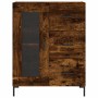 Aparador de madera de ingeniería roble ahumado 69,5x34x90 cm by , Sideboards - Ref: Foro24-828049, Price: 99,07 €, Discount: %