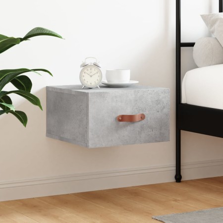 Mesita de noche de pared color gris hormigón 35x35x20 cm by , Lockers and storage cabinets - Ref: Foro24-829780, Price: 28,14...