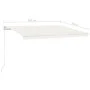 Automatic awning with LED and wind sensor cream 450x300 cm by vidaXL, Awnings - Ref: Foro24-3068932, Price: 601,02 €, Discoun...