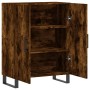 Aparador de madera de ingeniería roble ahumado 69,5x34x90 cm by , Sideboards - Ref: Foro24-827753, Price: 88,97 €, Discount: %