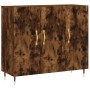 Aparador de madera de ingeniería roble ahumado 90x34x80 cm von , Sideboards - Ref: Foro24-828089, Preis: 79,42 €, Rabatt: %