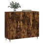 Aparador de madera de ingeniería roble ahumado 90x34x80 cm von , Sideboards - Ref: Foro24-828089, Preis: 79,42 €, Rabatt: %