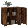 Aparador de madera de ingeniería roble ahumado 90x34x80 cm von , Sideboards - Ref: Foro24-828089, Preis: 79,42 €, Rabatt: %