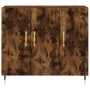 Aparador de madera de ingeniería roble ahumado 90x34x80 cm von , Sideboards - Ref: Foro24-828089, Preis: 79,42 €, Rabatt: %