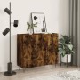 Aparador de madera de ingeniería roble ahumado 90x34x80 cm von , Sideboards - Ref: Foro24-828105, Preis: 74,21 €, Rabatt: %