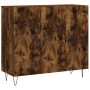 Aparador de madera de ingeniería roble ahumado 90x34x80 cm de , Aparadores - Ref: Foro24-828105, Precio: 77,16 €