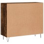 Aparador de madera de ingeniería roble ahumado 90x34x80 cm von , Sideboards - Ref: Foro24-828105, Preis: 74,21 €, Rabatt: %