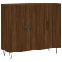 Aparador de madera de ingeniería marrón roble 90x34x80 cm von , Sideboards - Ref: Foro24-828107, Preis: 77,51 €, Rabatt: %