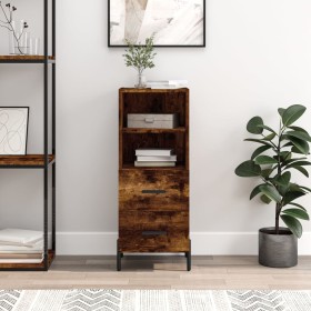 Aparador madera de ingeniería roble ahumado 34,5x34x90 cm von , Sideboards - Ref: Foro24-828681, Preis: 58,66 €, Rabatt: %