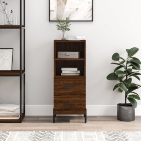 Aparador madera de ingeniería marrón roble 34,5x34x90 cm by , Sideboards - Ref: Foro24-828683, Price: 60,31 €, Discount: %