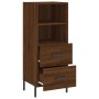 Aparador madera de ingeniería marrón roble 34,5x34x90 cm by , Sideboards - Ref: Foro24-828683, Price: 60,31 €, Discount: %