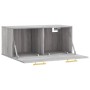 Armario de pared madera de ingeniería gris Sonoma 80x36,5x35 cm by , Lockers and storage cabinets - Ref: Foro24-830066, Price...