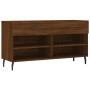 Banco zapatero madera de ingeniería marrón roble 102x35x55 cm von , Schuhregale und Schuhorganisatoren - Ref: Foro24-829763, ...